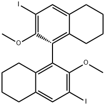3,3'-diiodo-2,2'-dimethoxy-5,5',6,6',7,7',8,8'-octahydro-1,1'-binaphthalene Structure