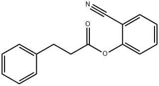 Benzenepropanoic acid, 2-cyanophenyl ester Structure