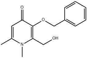 4(1H)-Pyridinone, 2-(hydroxymethyl)-1,6-dimethyl-3-(phenylmethoxy)- Structure