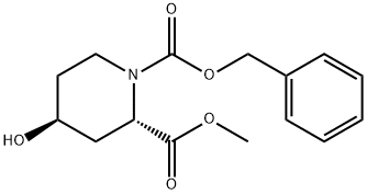 (2S,4S)-1-苯甲基 2-甲基 4-羟基哌啶-1,2-二甲酸基酯 结构式