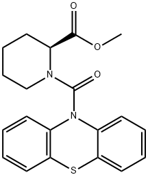 2-Piperidinecarboxylic acid, 1-(10H-phenothiazin-10-ylcarbonyl)-, methyl ester, (2S)- 化学構造式