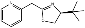 Pyridine, 2-[[(4S)-4-(1,1-dimethylethyl)-4,5-dihydro-2-oxazolyl]methyl]- Struktur