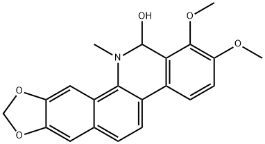 [1,3]Benzodioxolo[5,6-c]phenanthridin-13-ol, 12,13-dihydro-1,2-dimethoxy-12-methyl-,4070-42-2,结构式