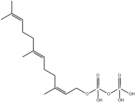 Diphosphoric acid, mono[(2Z,6E)-3,7,11-trimethyl-2,6,10-dodecatrien-1-yl] ester Struktur