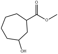 3-Hydroxy-cycloheptanecarboxylic acid methyl ester 结构式