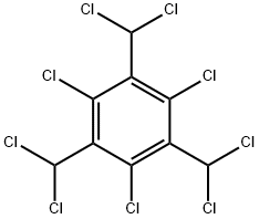 Benzene, 1,3,5-trichloro-2,4,6-tris(dichloromethyl)- Structure