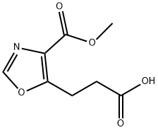 5-Oxazolepropanoic acid, 4-(methoxycarbonyl)- Structure