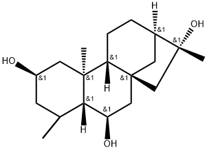 2,6,16-贝壳杉烯三醇 结构式