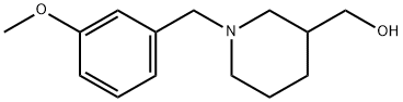 3-Piperidinemethanol, 1-[(3-methoxyphenyl)methyl]- 结构式