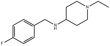 4-Piperidinamine, 1-ethyl-N-[(4-fluorophenyl)methyl]- 化学構造式