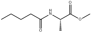 L-Alanine, N-(1-oxopentyl)-, methyl ester 结构式