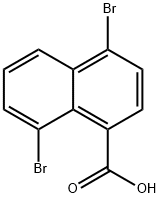 1-Naphthalenecarboxylic acid, 4,8-dibromo- Structure