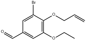 4-(烯丙氧基)-3-溴-5-乙氧基苯甲醛 结构式