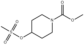 1-Piperidinecarboxylic acid, 4-[(methylsulfonyl)oxy]-, methyl ester 结构式