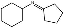 Cyclohexanamine, N-cyclopentylidene- Structure