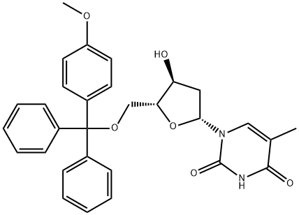 Thymidine, 5'-O-[(4-methoxyphenyl)diphenylmethyl]- 化学構造式