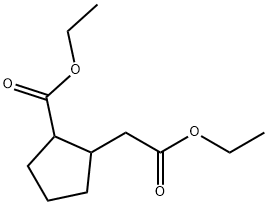 Cyclopentaneacetic acid, 2-(ethoxycarbonyl)-, ethyl ester Structure