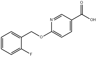 6-[(2-fluorophenyl)methoxy]pyridine-3-carboxylic acid Struktur
