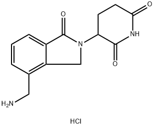 3-(4-(aminomethyl)-1-oxoisoindolin-2-yl)piperidine-2,6-dione hydrochloride Struktur