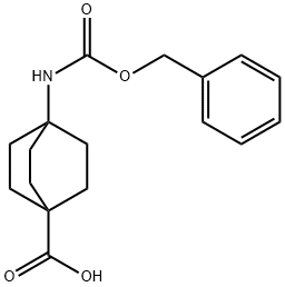 4-(((苄氧基)羰基)氨基)双环[2.2.2]辛烷-1-羧酸 结构式