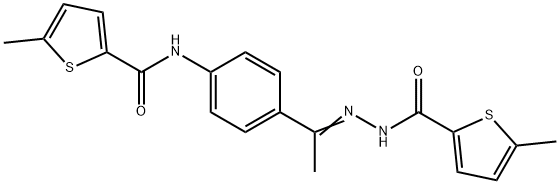 5-methyl-N-[4-[(E)-C-methyl-N-[(5-methylthiophene-2-carbonyl)amino]carbonimidoyl]phenyl]thiophene-2-carboxamide Structure