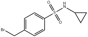 Benzenesulfonamide, 4-(bromomethyl)-N-cyclopropyl- Structure