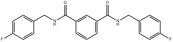 1-N,3-N-bis[(4-fluorophenyl)methyl]benzene-1,3-dicarboxamide Structure