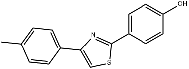 JR-6632, 4-(4-p-Tolylthiazol-2-yl)phenol, 97% Struktur
