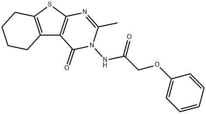 N-(2-methyl-4-oxo-5,6,7,8-tetrahydro-[1]benzothiolo[2,3-d]pyrimidin-3-yl)-2-phenoxyacetamide Structure