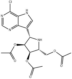 461696-37-7 3,4-Pyrrolidinediol, 2-[(acetyloxy)methyl]-5-(4-chloro-5H-pyrrolo[3,2-d]pyrimidin-7-yl)-, 3,4-diacetate, (2R,3R,4S,5S)-
