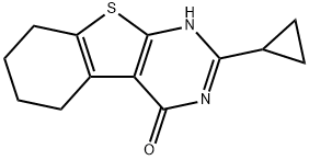 2-cyclopropyl-5,6,7,8-tetrahydro-3H-[1]benzothiolo[2,3-d]pyrimidin-4-one Struktur