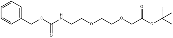 5,8,11-Trioxa-2-azatridecanoic acid, 12,12-dimethyl-10-oxo-, phenylmethyl ester 结构式