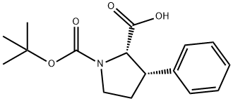 (2S,3S)-1-(叔丁氧羰基)-3-苯基吡咯烷-2-羧酸,462124-94-3,结构式