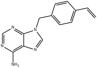 9-[(4-乙烯基苯基)甲基]-(9H-嘌呤-6-胺 结构式