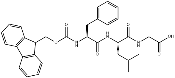 Fmoc-Phe-Leu-Gly-OH 化学構造式