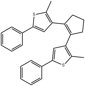 Thiophene, 3,3'-(1-cyclopentene-1,2-diyl)bis[2-methyl-5-phenyl- 化学構造式