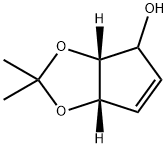 4H-Cyclopenta-1,3-dioxol-4-ol, 3a,6a-dihydro-2,2-dimethyl-, (3aR,6aS)- Struktur
