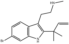 6-Bromo-2-(1,1-dimethyl-2-propenyl)-N-1H-indole-3-ethanaminehydrochloride,474657-72-2,结构式