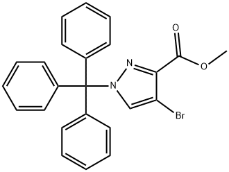 1H-Pyrazole-3-carboxylic acid, 4-bromo-1-(triphenylmethyl)-, methyl ester Structure