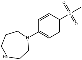 Hexahydro-1-[4-(methylsulfonyl)phenyl]-1H-1,4-diazepine 化学構造式