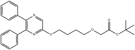 Acetic acid, 2-[4-[(5,6-diphenyl-2-pyrazinyl)oxy]butoxy]-, 1,1-dimethylethyl ester,475086-96-5,结构式