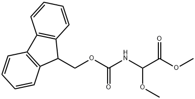 Acetic acid, 2-[[(9H-fluoren-9-ylmethoxy)carbonyl]amino]-2-methoxy-, methyl ester 化学構造式