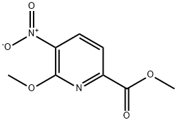 2-Pyridinecarboxylic acid, 6-methoxy-5-nitro-, methyl ester Struktur
