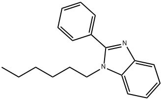 1-N-HEXYL-2-PHENYLBENZIMIDAZOLE, 476298-71-2, 结构式