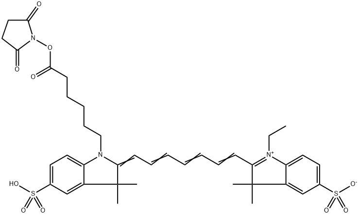 磺化Cy7琥珀酰亚胺酯, 477908-53-5, 结构式