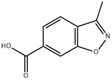 1,2-Benzisoxazole-6-carboxylic acid, 3-methyl- Structure