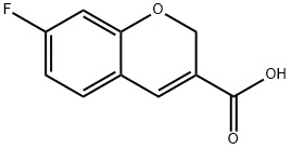 2H-1-Benzopyran-3-carboxylic acid, 7-fluoro- Struktur