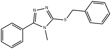3-(苄硫基)-4-甲基-5-苯基-4H-1,2,4-三唑,482615-86-1,结构式