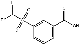 3-(difluoromethylsulfonyl)benzoic acid Structure