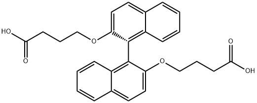 (R)-4,4′-([1,1′-binaphthalene]-2,2′-diylbis(oxy))dibutyric acid Structure